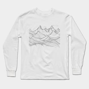 Minimalism Mountain Range Long Sleeve T-Shirt